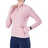 MUMANAIXI Women's Slim Fit Zip-Up Workout Jacket - Lightweight Athletic Gym Jacket for Yoga, Running, Sports