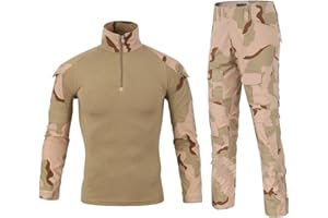 HJLYQXQ Men's Military Tactical Shirt and Pants Multicam Army Camo Hunting Airsoft Paintball BDU Combat Uniform Dry Quick