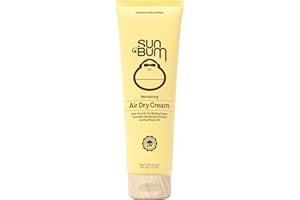 Sun Bum Revitalizing Air Dry Cream - Anti Frizz Styling Cream with Banana Extract and Sunflower Oil - Vegan - Without Parabens - UV Protecting - Helps Smooth and Enhance Natural Hair Texture - 6 fl oz