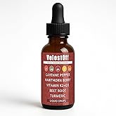 Velestoff Cayenne Pepper Drops Supplement Liquid - Cayenne Circulation Blend, Hawthorn Berry, Beet Root, Turmeric, Vitman K2+d3, Immune Support, Energy Boost, 2 fl. oz