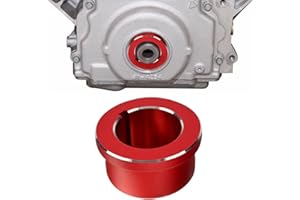 SOIKOI BILLFARO LS Timing Cover Alignment Tool,Front Seal Installer Seal Kit Anodized Coating Oil Pan Cover for LS Series Engines Ls1 Ls2 Ls3 Ls6 Ls Lq4 Lq9 4.8 5.3 5.7 6.0 6.2 (Red)