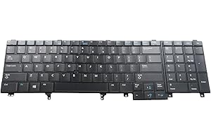 SUNMALL Compatible with Keyboard Dell Latitude E5520 E5520m E5530 E6520 E6530 E6540 Precision M4600 M4700 M6600 M6700 Laptop US Layout with (Pointer and Backlight)