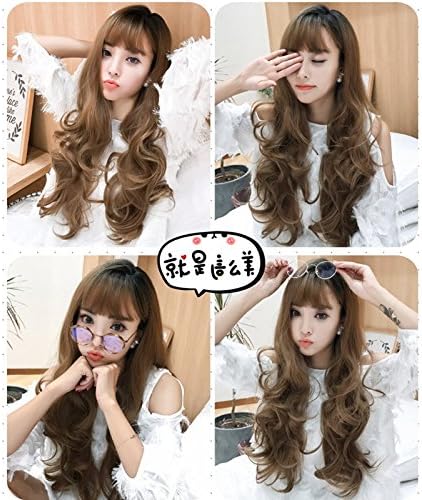 Curly Orange Wig On A Stuffy Head Doll Low Ponytail Boy Korean