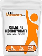 BulkSupplements.com Creatine Monohydrate Powder - Micronized Creatine Powder, Unflavored - Pure & Gluten Free, 5g (5000mg) pe