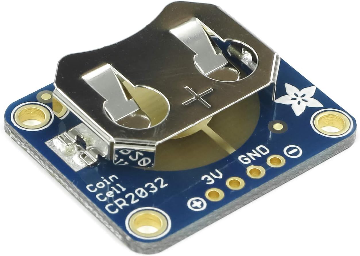 Adafruit 20 mm coin cell breakout board with CR2032 battery holder and