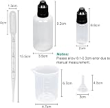 Reyshin 10 Pack 50ml Plastic Dropper Bottles with Funnels and Cup view 2