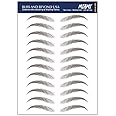 Bliss and Beyond USA | Waterproof Eyebrow Tattoo Stickers. A real hair stroke look. Hair replacement without surgery. Solution for hair loss. Bushy Tinted eyebrow tattoos. (New Miami, Dark Brown)