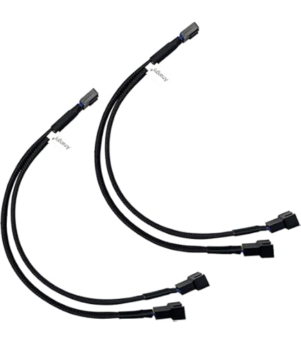 MEIRIYFA 5V 3PIN ARGB Splitter HUB, 1 a 10 Vie LED Fan HUB Controller con 50CM Prolunga Cavo di Estensione/Cavo di Alimentazione SATA Adattatore per PC ARGB Fan Cooler