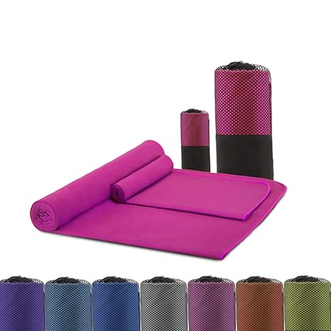 Everwell Mikrofaser Handtuch, Reisehandtuch, Microfaser Handtücher, Sporthandtuch, Strandtuch, Badetuch, Fitness Yoga Handtuch, Sauna Handtücher - Weich, Leicht, Saugfähig, Schnelltrocknend