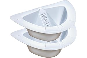 Vakly Graduated Specimen Collector Pans 32oz - Durable Urine Measuring Toilet Hat Container with Pour Spout & Flat Bottom - Medical Supply for Hospitals, Nursing Homes, Laboratories & Home Healthcare