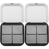 Beaupretty Empty Lipstick Palette Magnetic Eyeshadow Palette Makeup Foundation Blush Container with Mirror for Women Girls Black