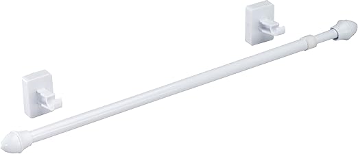 Amazon Com Walterdrake White Expandable Magnetic Curtain Rod 17