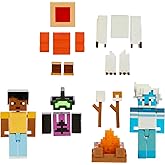 Mattel Minecraft Creator Series Action Figures & Accessorie Collectible Set, Mount Enderwoood Yeti Scare Playset with Steve & Yeti Figures
