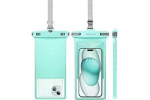 wellhouse Waterproof Phone Pouch with Lanyard Cellphone Ip8x Diving 3D Seamless Dry Bag Case Outdoor Beach Float Underwater HD TPU Waterproof Dustproof Touch Phone Case for iPhone15 14 13Light Blue8