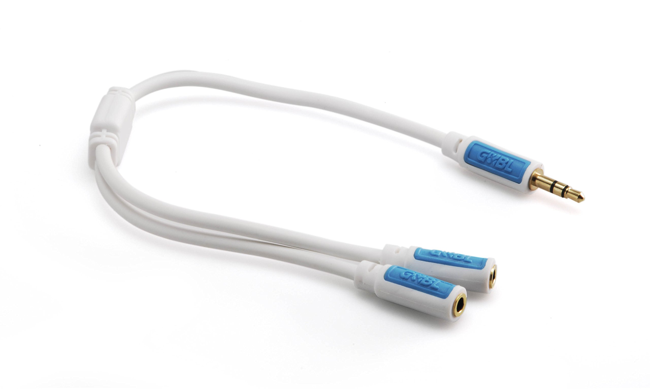 Box BLJM2JFDI02 Jack Stereo Audio Splitter Cable to 2 Female Stereo Audio Cable 0.2 m White