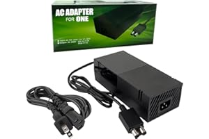 BUERTT Power Supply Brick for Xbox One,Xbox One Power Supply Brick Cord Compatible with Xbox One Console,Power Supply AC Adapter Replacement for Xbox One Console,Auto Voltage 100-240V, Black