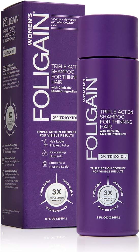 FOLIGAIN HAIR REGROWTH SHAMPOO For Women with 2% Trioxidil - Anti Hair Loss Shampoo, green, 236 ml (Pack of 1)