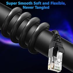 Adoreen Cat 6 Ethernet Cable 150 ft-Black, High