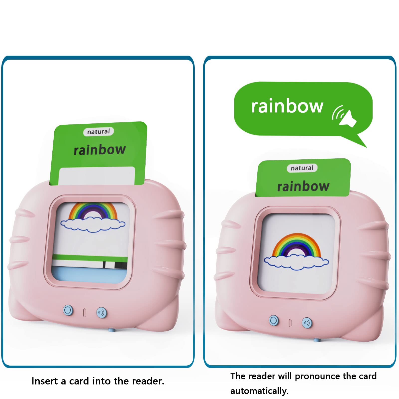 Lapare Audible Learning Toy with Music for Toddler Age 1 2 3 4 5, 520 Sight Words Talking Flash Cards Toy for Girls to Learn Alphabet Number Color Shapes and More