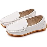 RVROVIC Kids Girls Boys Slip-on Loafers Oxford PU Leather Flats Shoes(Toddler/Little Kid)