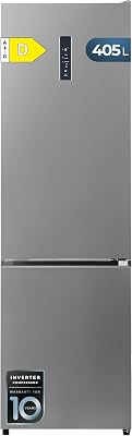 Frigorifero Combinato Total No Frost 405 L Bolero CoolMarket Combi 405WL Elite Inox D. Altezza 200 cm, Larghezza 60 cm, MetalFlex Cooling, Fresh Flex, Interno Elite Grey, Inox