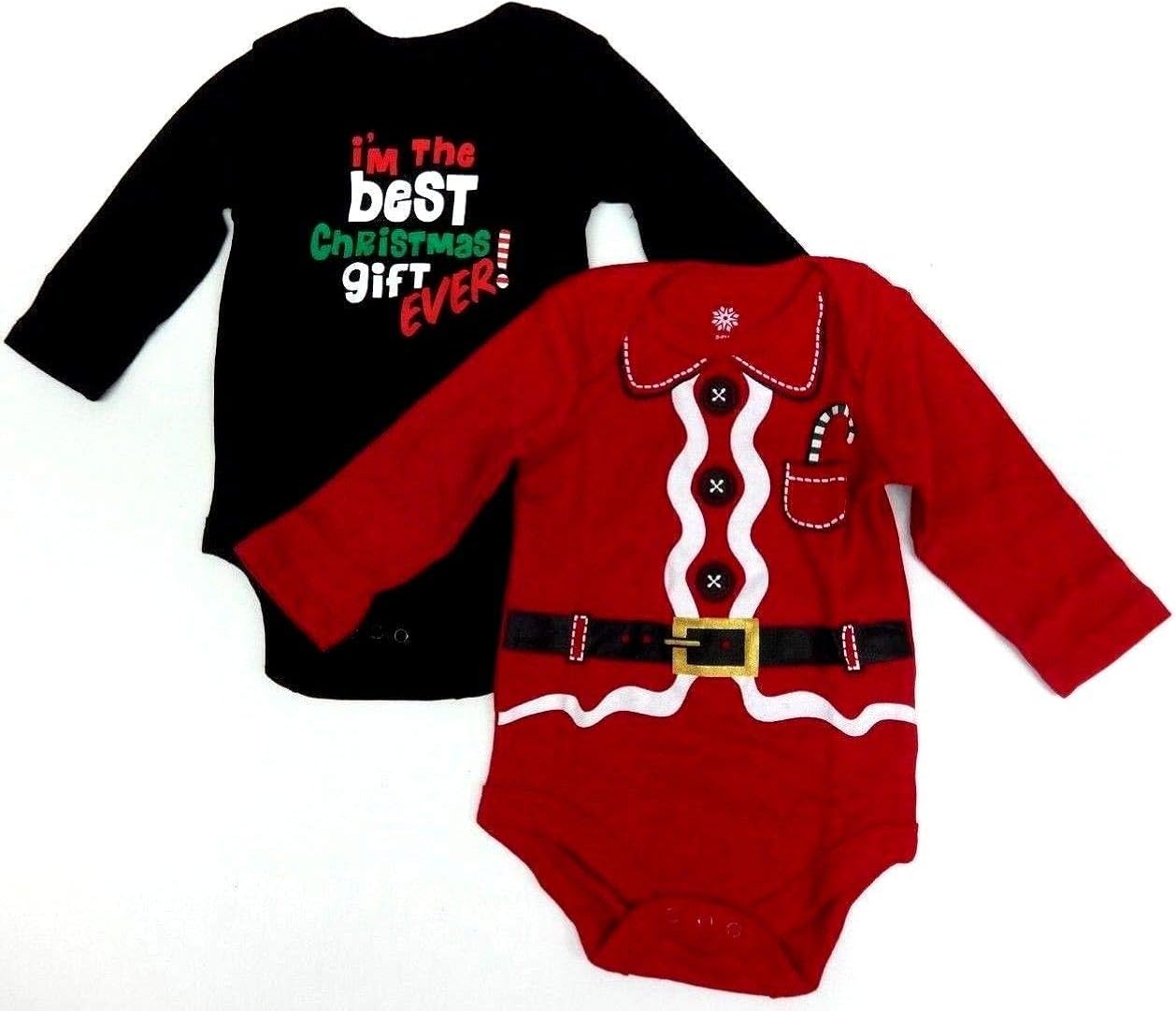 Unbekannt Langarmbody Weihnachtsmann 2 Stück 56 62 68 74 80 86 Baby