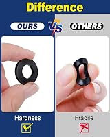 Leryati 500 Pcs Nylon Washers Set Black Round Spacers M2-M10 Assorted view 2