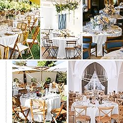 12 Pack White Round Tablecloth-120 Inch White Table