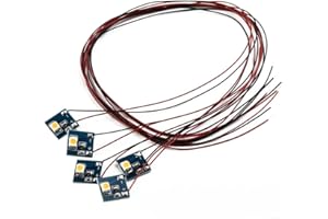 5pcs 12V Pre-Wired LED Lights Warm White Cool White for Model Railway Building Interior Lighting OO HO Scale Compatible with 