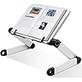 Extra Large Adjustable Book Stand,Laptop Stand,Adjustable Book Holder with Page Clips,Ergonomic Multi Heights Angles Adjustable, Cooking Bookstands for Heavy Textbook Recipe