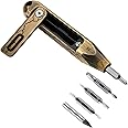 OKNIFE Otacle D1 Cracked Brass Small EDC Multi Bit Pocket Screwdriver, 8 in 1 Mini Precision Screwdriver Set, S2 Steel Magnetic Bits for Work or Daily Use