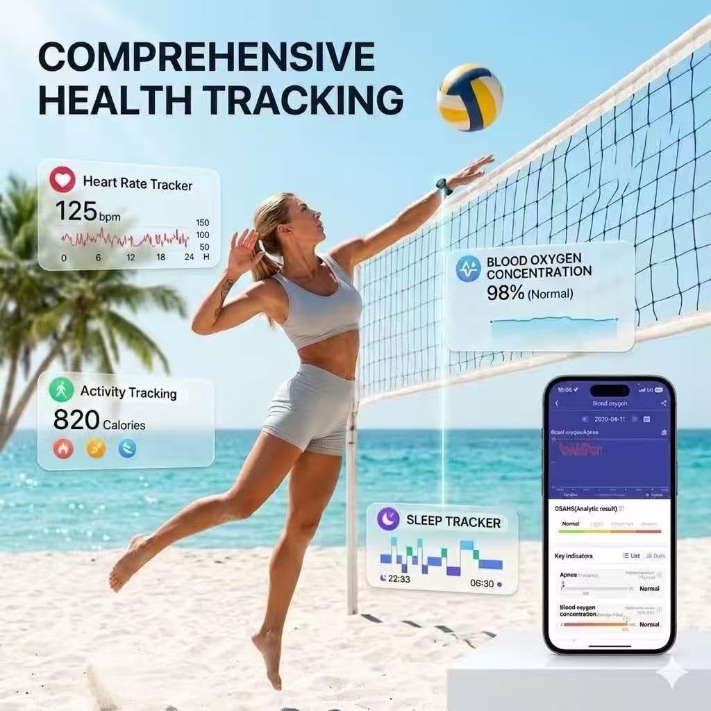 Condition photo showing New/Like New for zicoway h16 smart watch - 24/7 real-time hrv heart rate, blood oxygen, blood pressure, sleep & stres