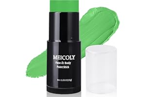 MEICOLY Lime Green Face Body Paint Stick,Christmas Stocking Stuffers,Elphaba Green Face Paint,Body Paint for Halloween SFX Cosplay Witch Makeup,Hunting Camo Paint,St Patricks Day Accessories