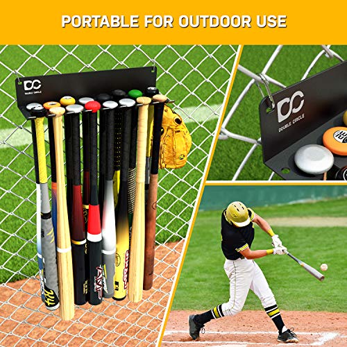 Double Circle Baseball Bat Rack Holds up to 16 Bats Baseball Bat