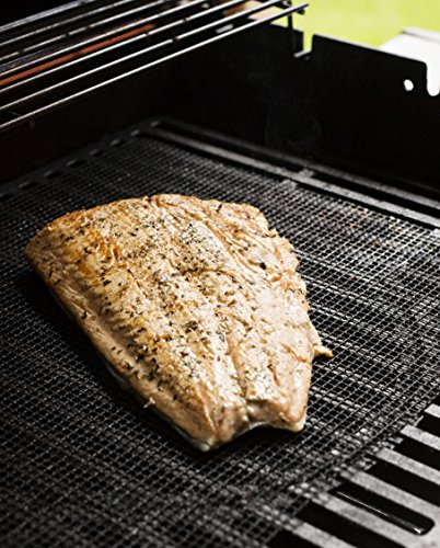 Grill Mats: Extra Large BBQ Mat Replaces Vegetable & Fish Grill Basket, Pizza Screen | Heavy Duty PFOA Free Nonstick Barbecue Grill Mesh TrayFitsl Grills, Smokers, Oven,17 x 13,Cut to Fit Grill Topper