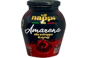 Nappi 1911, Amarena Cherries, 16.23 oz (460g), Cocktail Cherries, Italian Cherry for Premium Cocktails and Desserts, Superior Taste Award Winning 2022, Amarena Golden in Syrup. Product of Italy.