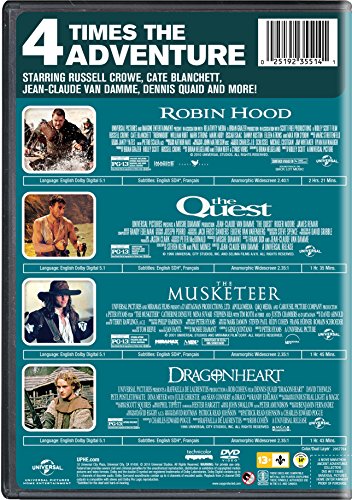4 Movie Marathon: Ancient Adventure Collection (Robin Hood / The Quest / The Musketeer / Dragonheart - //coolthings.us