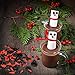 WILLBOND 300 Pieces Christmas DIY Snowman Ornament Set, Including Carrot Nose Buttons, Mini Black Magician Hats, Tiny Black Buttons for Christmas DIY Snowman Crafting, Sewing, Party Supplies