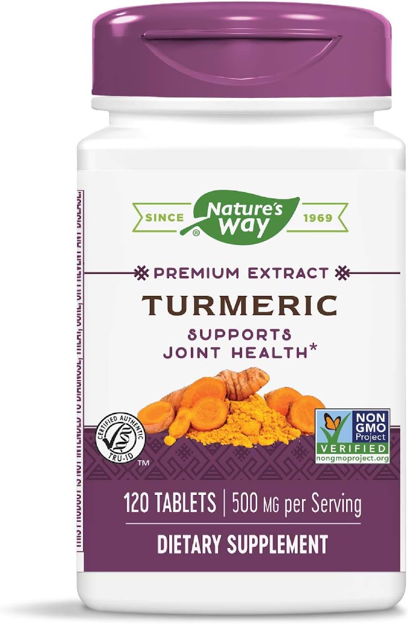 Nature's Way Premium Turmeric Extract, 500 mg per serving, 120 Capsules (Packaging May Vary): Health & Personal Care