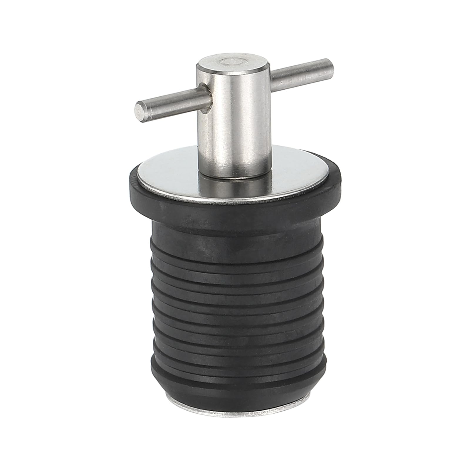 PATIKIL 1-1/4" Boat Drain Plug, T Handle Stainless Steel Boat Plug Snap Drain Marine Twist Plug Rubber Plugs for Yachts Kayaks Marine Boat Drains