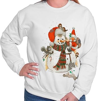 snowman sweatshirts women's