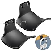 SIROLISA 2-Pack Never Fall Headphone Hook Hanger Wall Mount Headset Holder | Stand fixted with screws for airpods max sennheiser sony bose beats akg