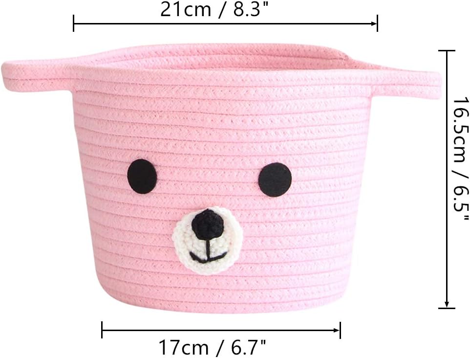 Rose Pour Bureau Placard Jouets Accessoires Znvmi Petit Panier De Rangement En Corde De Coton Pliable Boite De Rangement Enfant Organisateur De Motif Ours Avec Poignee Paniers Paniers Pour Etageres Lawawarenesssociety In Rose Pour Bureau Placard Jouets Accessoires Znvmi Petit Panier De Rangement En Corde De Coton Pliable Boite De Rangement Enfant Organisateur De Motif Ours Avec Poignee Paniers Paniers Pour Etageres Lawawarenesssociety In