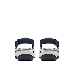 Clarks Women's Casual Sandal, Navy Multi, 7.5 Wide