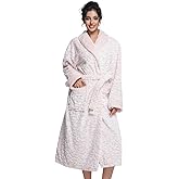 Sofprace Womens Long Fleece Robe Soft Plush Robes for Women Warm Bathrobes Comfy House Coat Full-length with Pocket
