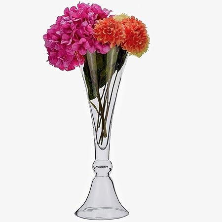 Grand Vase En Verre Transparent Clarinette Reversible Mariage