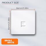 ACMEROTA RJ45 Ethernet Faceplate Cat6 Single 1-Port Flat Wall Plate Network view 7