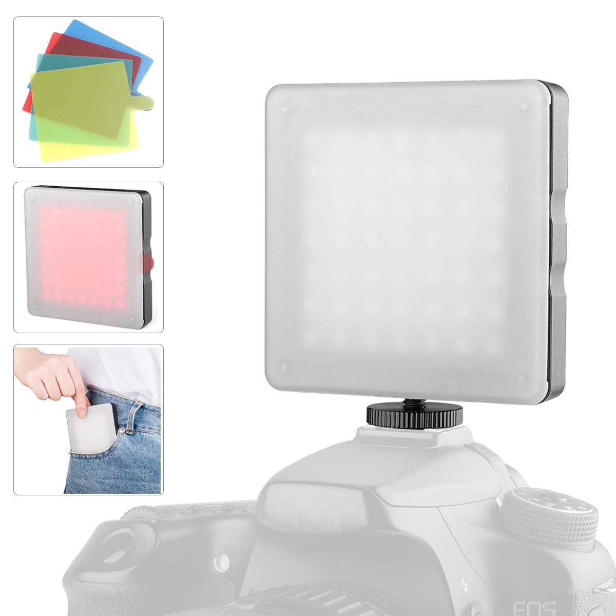 Koolehaoda Touch Lights 49-LED Video Light Color Temperature 6500K Mini LED Light, Touch Fill Light