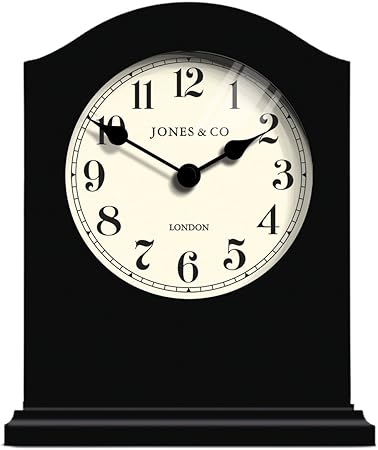 Jones Banbury Mantel Clock Wood Black 17 3 X 14 3 X 14 5 Cm