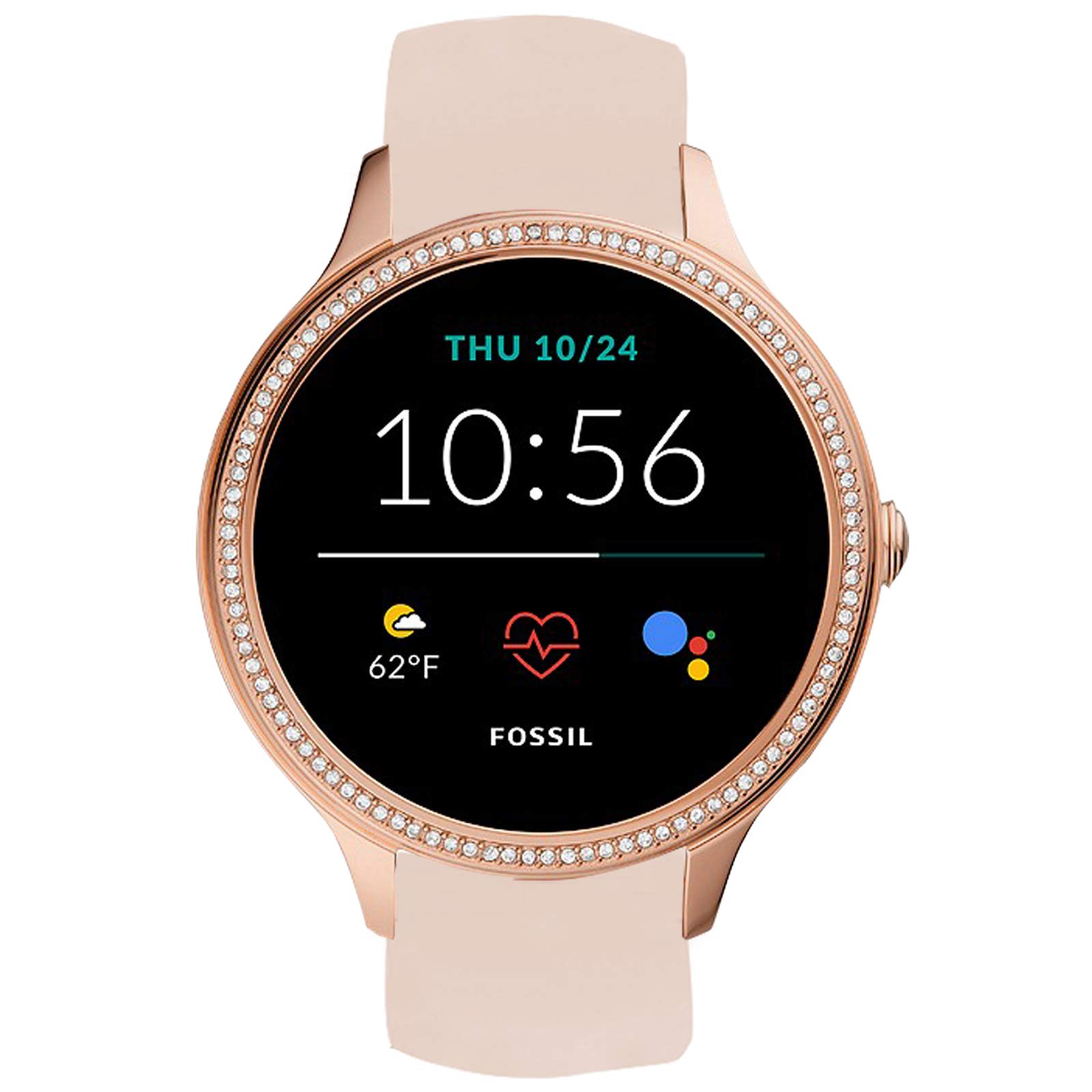 onetuo Compatible for Fossil Women Gen 5E Band, Sport Silicone Replacement Strap Compatible for Fossil Women's Gen 5E 42mm Smartwatch (Pink)